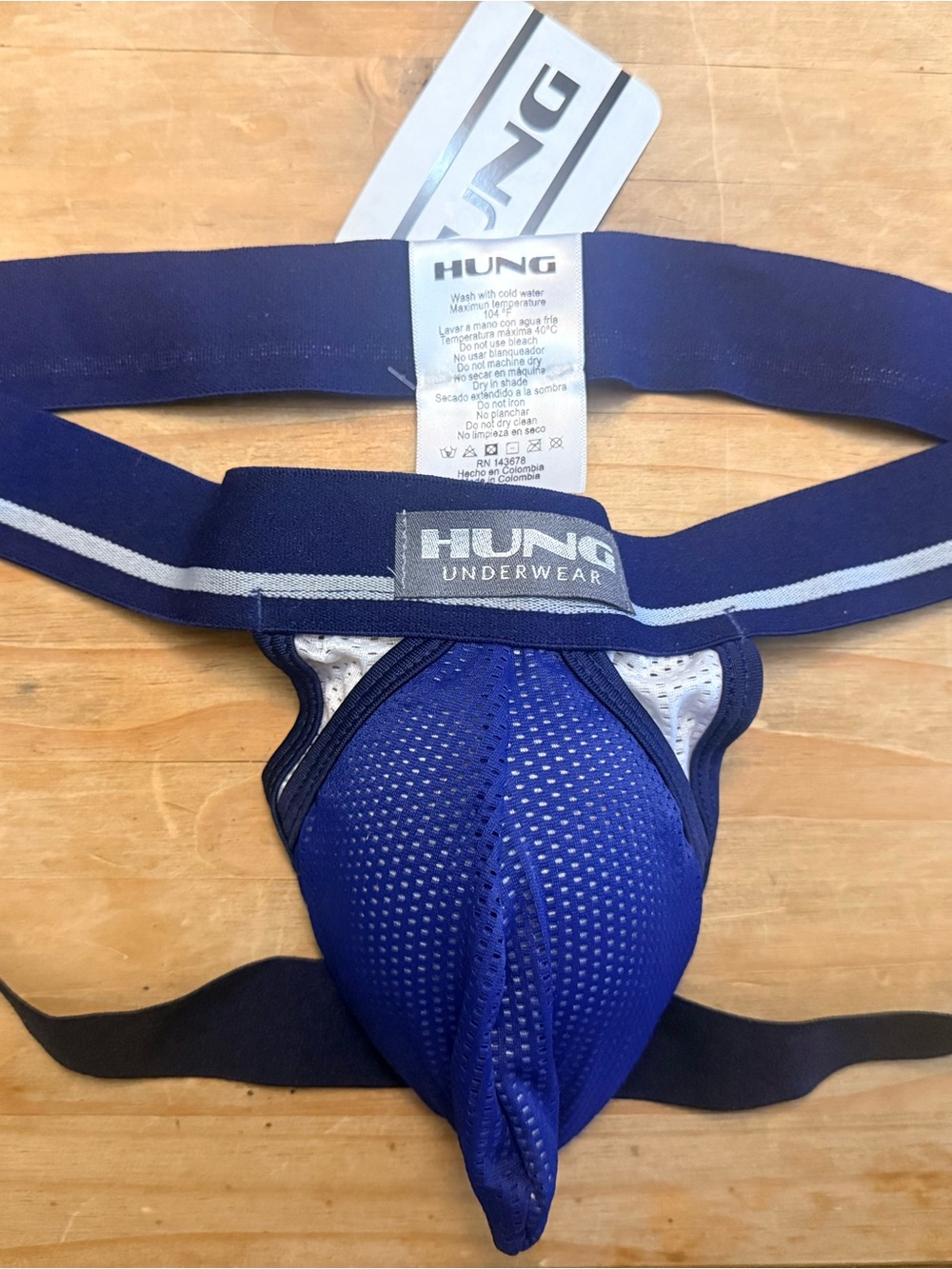 Men’s Blue Mesh Pouch Briefs